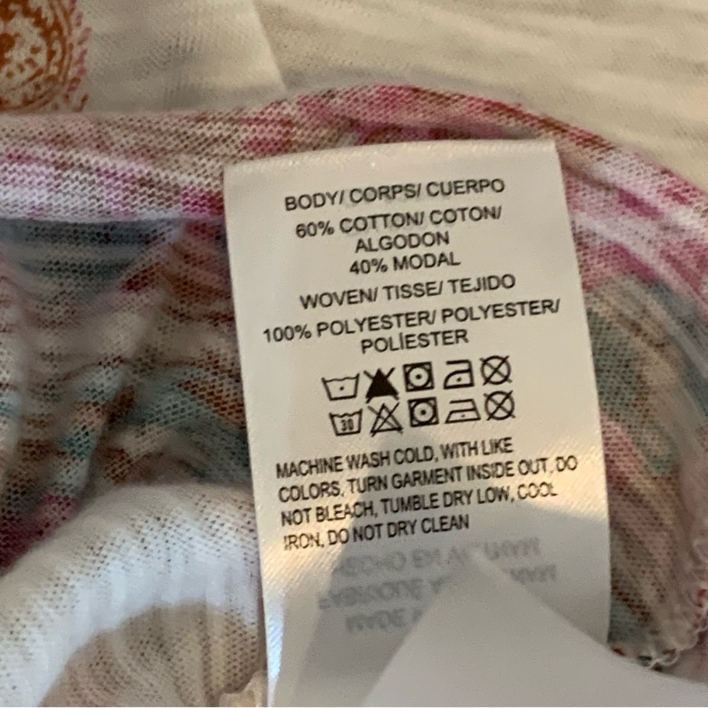 *NWT* Lucky Brand Paisley Boho Peasant Top - Picture 9 of 10